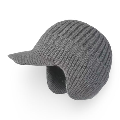 Winter Hat Knit Beanie Visor Ear Flaps Cold Weather