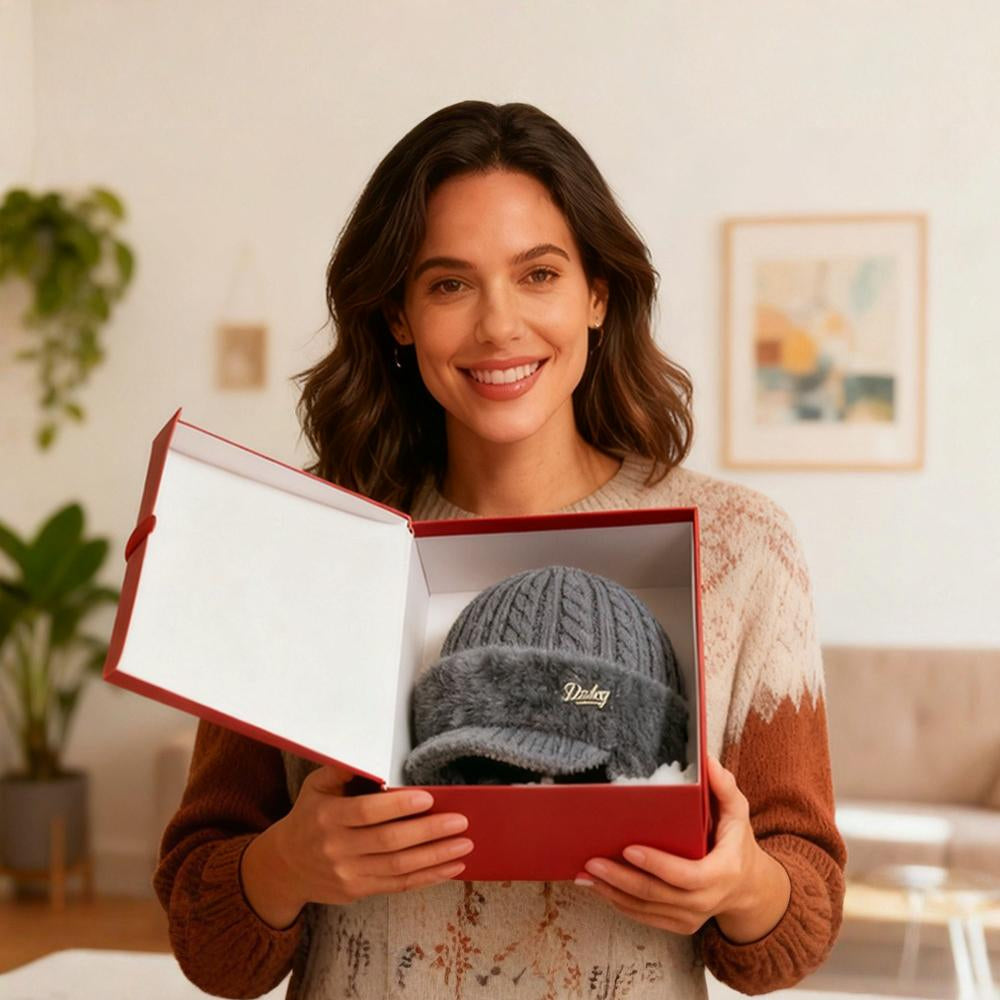 Winter Hat Trapper Ear Flap Knit Cap - Image 9