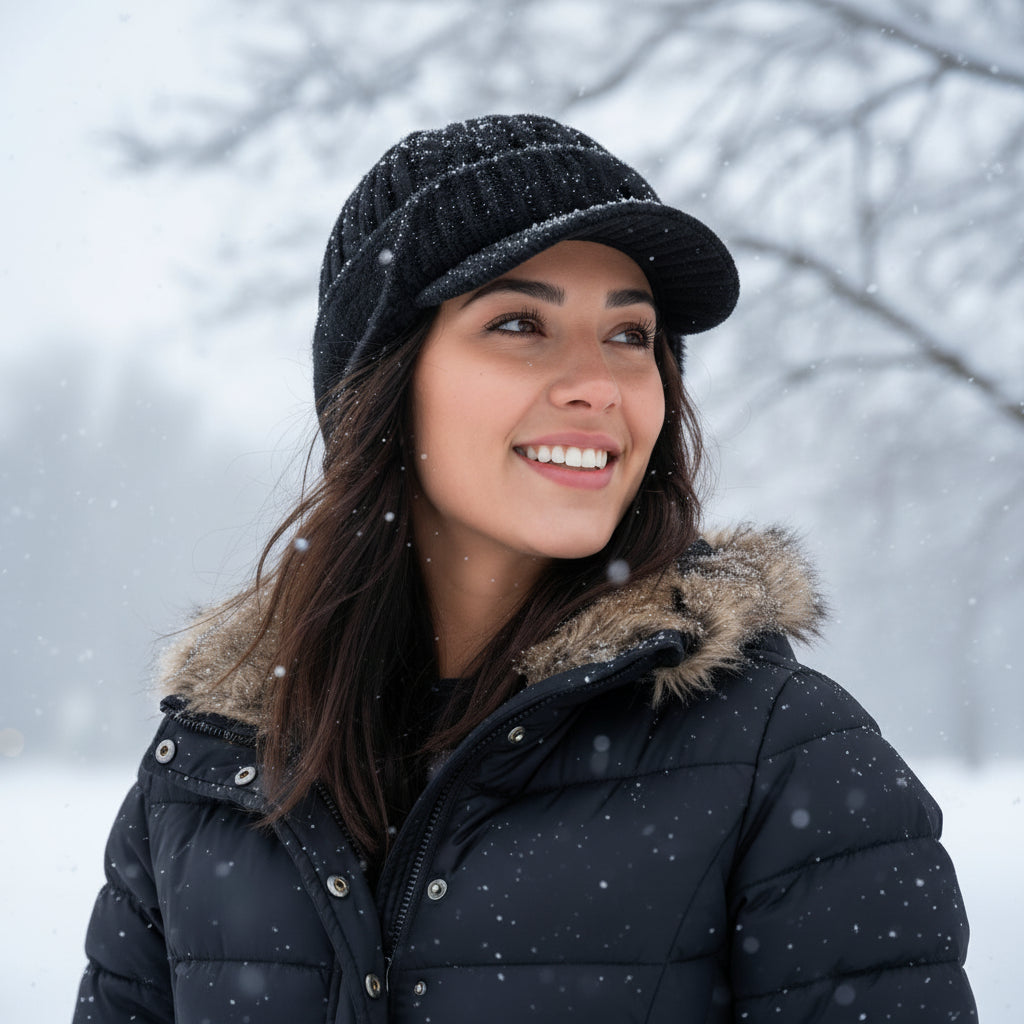 Hue Strikhue Trapper Med Øreklapper Vinter