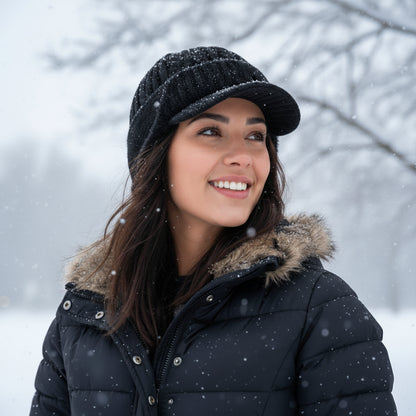 Hue Strikhue Trapper Med Øreklapper Vinter