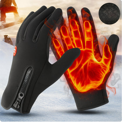 Winter Heated Gloves Electric Outdoor Touchscreen Grid Design