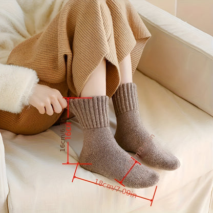 Winter Socks Knit Solid Color Fall Season Casual Set