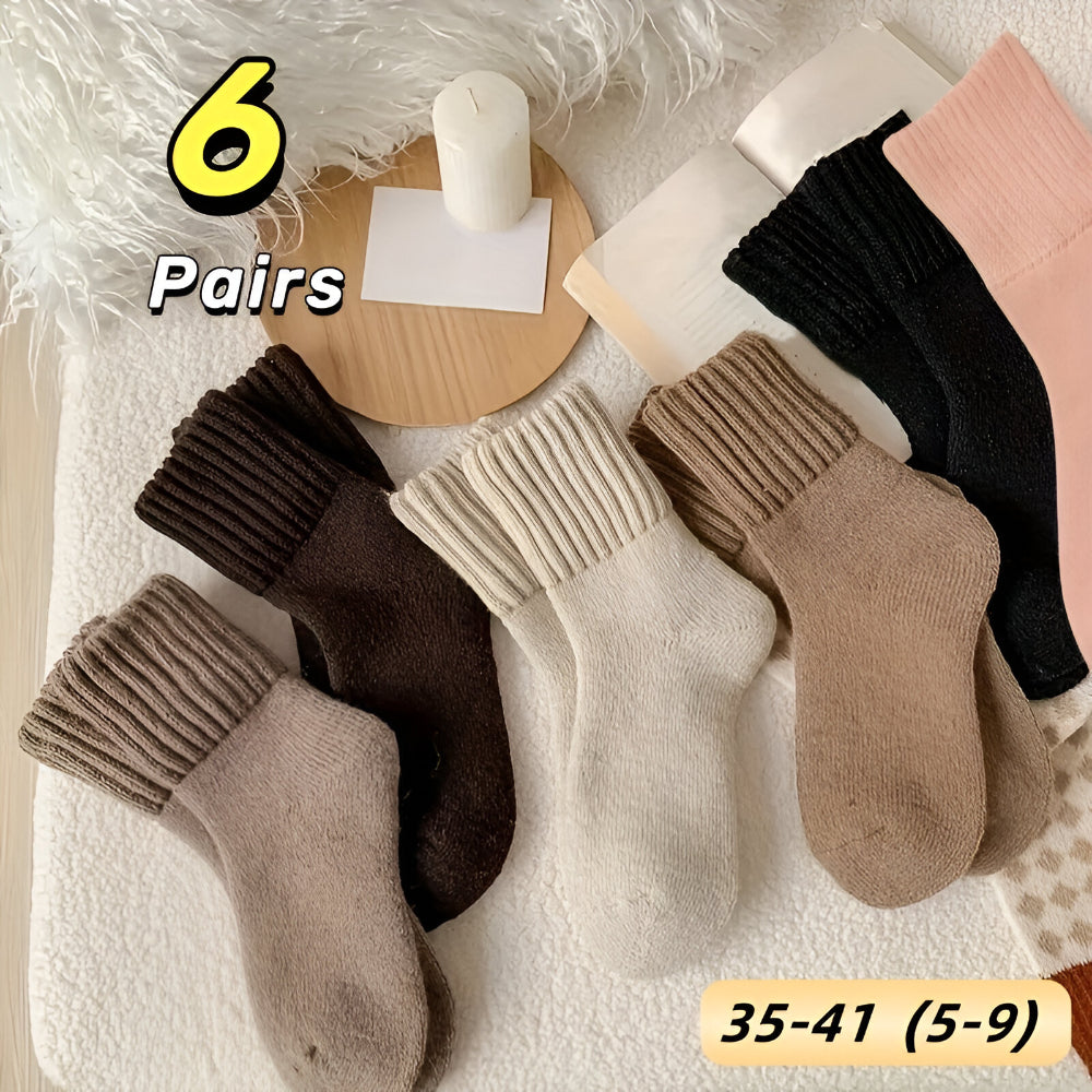 Winter Socks Knit Solid Color Fall Season Casual Set