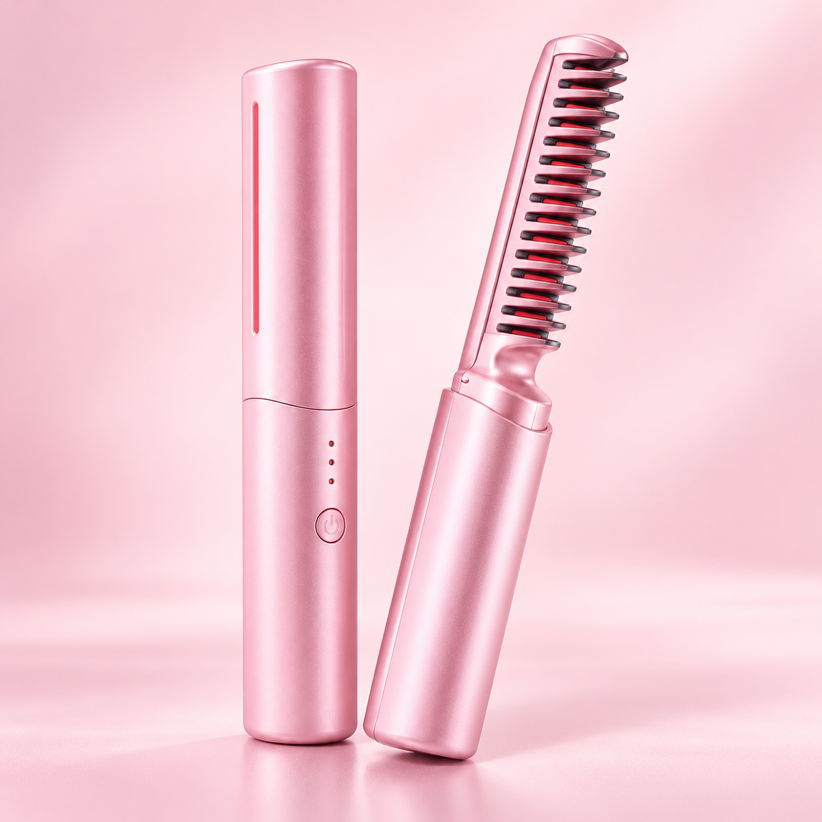 Plancha alisadora inalámbrica para el cabello, portátil y para viajes, zuecos