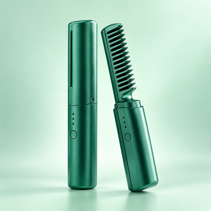Plancha alisadora inalámbrica para el cabello, portátil y para viajes, zuecos