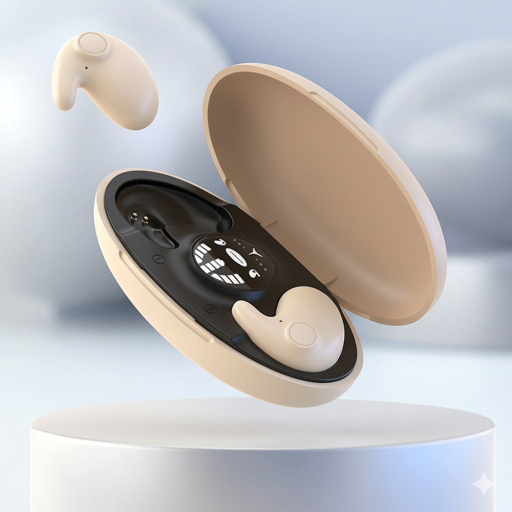 Trådløse øretelefoner med Bluetooth og støjreduktion, in-ear høretelefoner