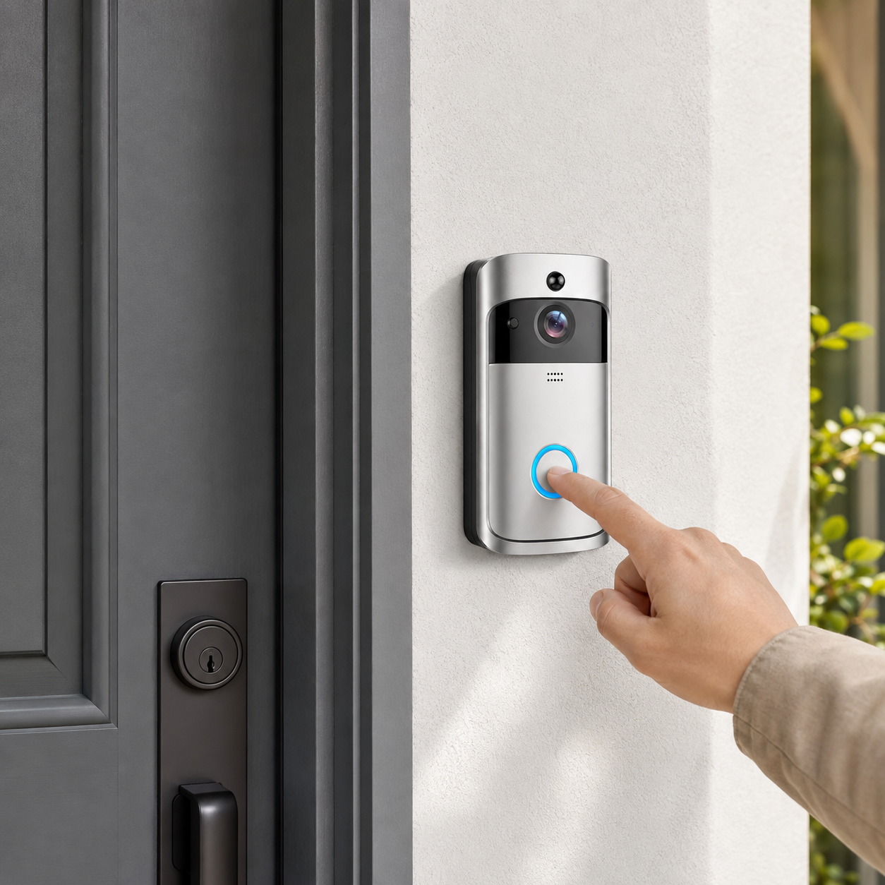 Videocitofono video wireless con videocamera Wi‑Fi HD e visione notturna
