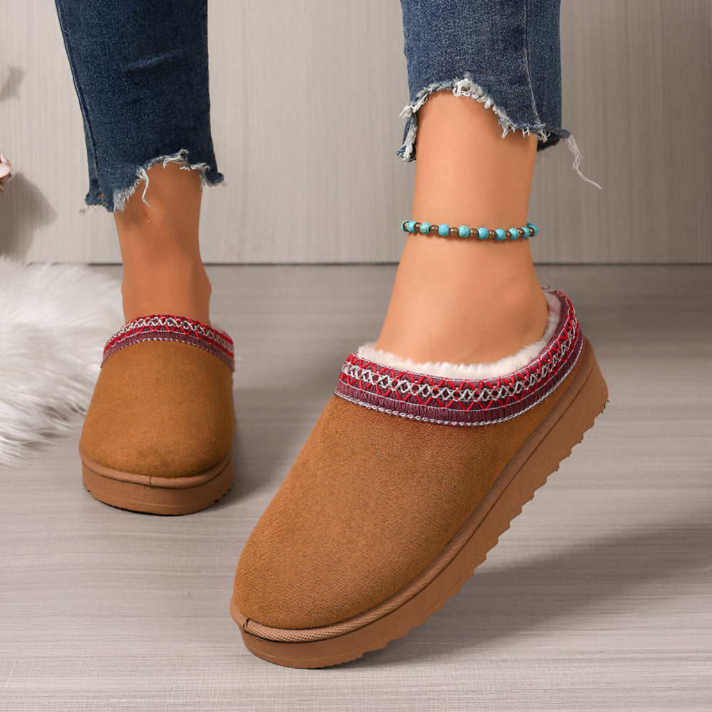 Women's Slippers Winter Flat Indoor Outdoor Platform Shoes