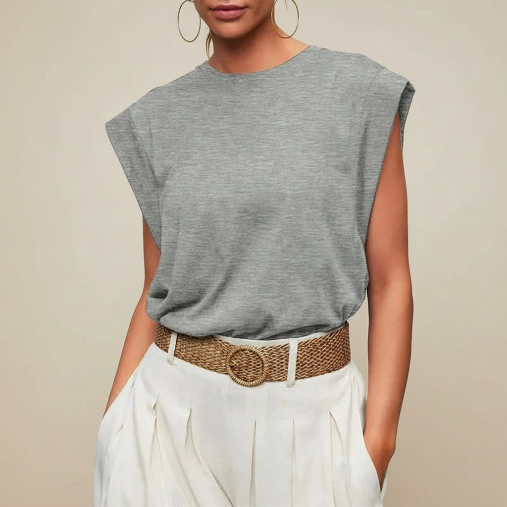 Camiseta sin mangas para mujer, casual, holgada, blusa de verano