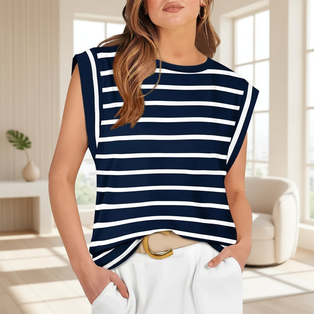 Camiseta sin mangas para mujer, casual, holgada, blusa de verano