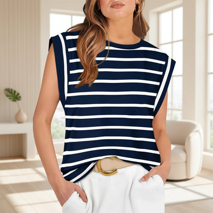 Camiseta sin mangas para mujer, casual, holgada, blusa de verano