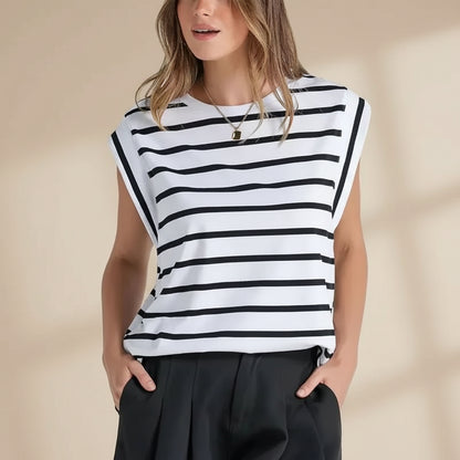 Camiseta sin mangas para mujer, casual, holgada, blusa de verano