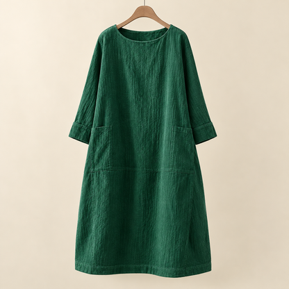 Lässiges A-Linien-Midikleid für Damen | Hochzeitsgast