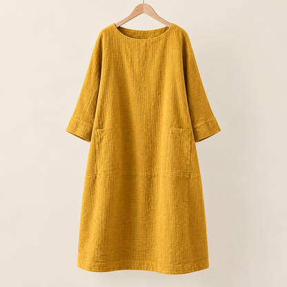 Lässiges A-Linien-Midikleid für Damen | Hochzeitsgast
