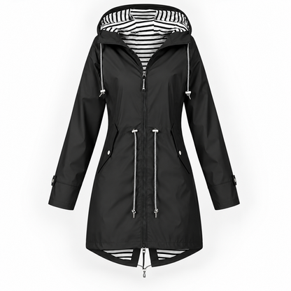 Women's Adjustable Hood Rain Jacket | Rain Protection