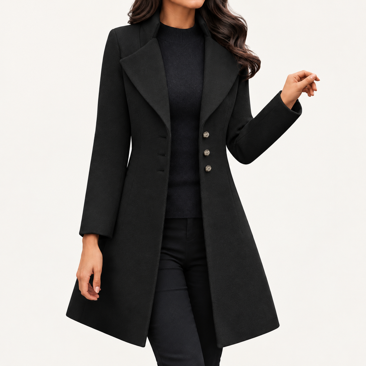 Cappotto caldo da donna in stile italiano | Capispalla