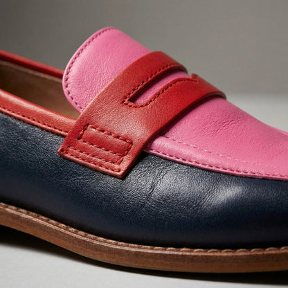 Damen-Loafer mit rundem Zehenbereich, zum Hineinschlüpfen, Freizeitschuhe