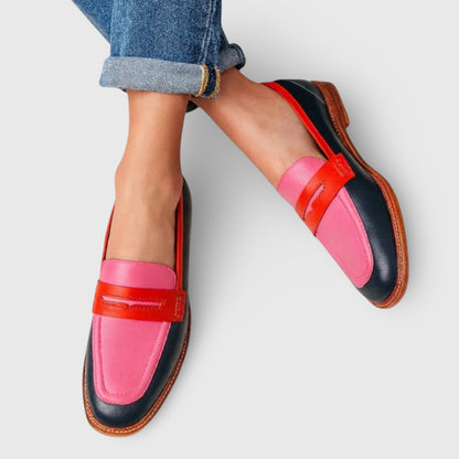 Damen-Loafer mit rundem Zehenbereich, zum Hineinschlüpfen, Freizeitschuhe