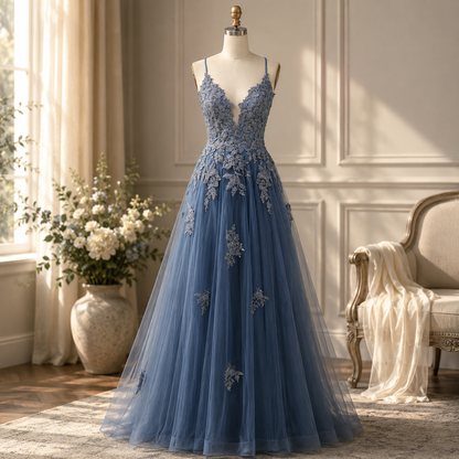 Vestido de Festa Feminino com Renda e Amarração, Vestido Formal de Noite