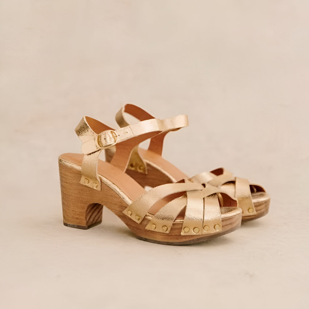 Women's Sandals Chunky Heel Strappy Summer Shoes