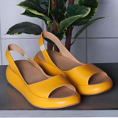 Damen Sandalen mit offenem Zehenbereich und Slingback zum Gehen