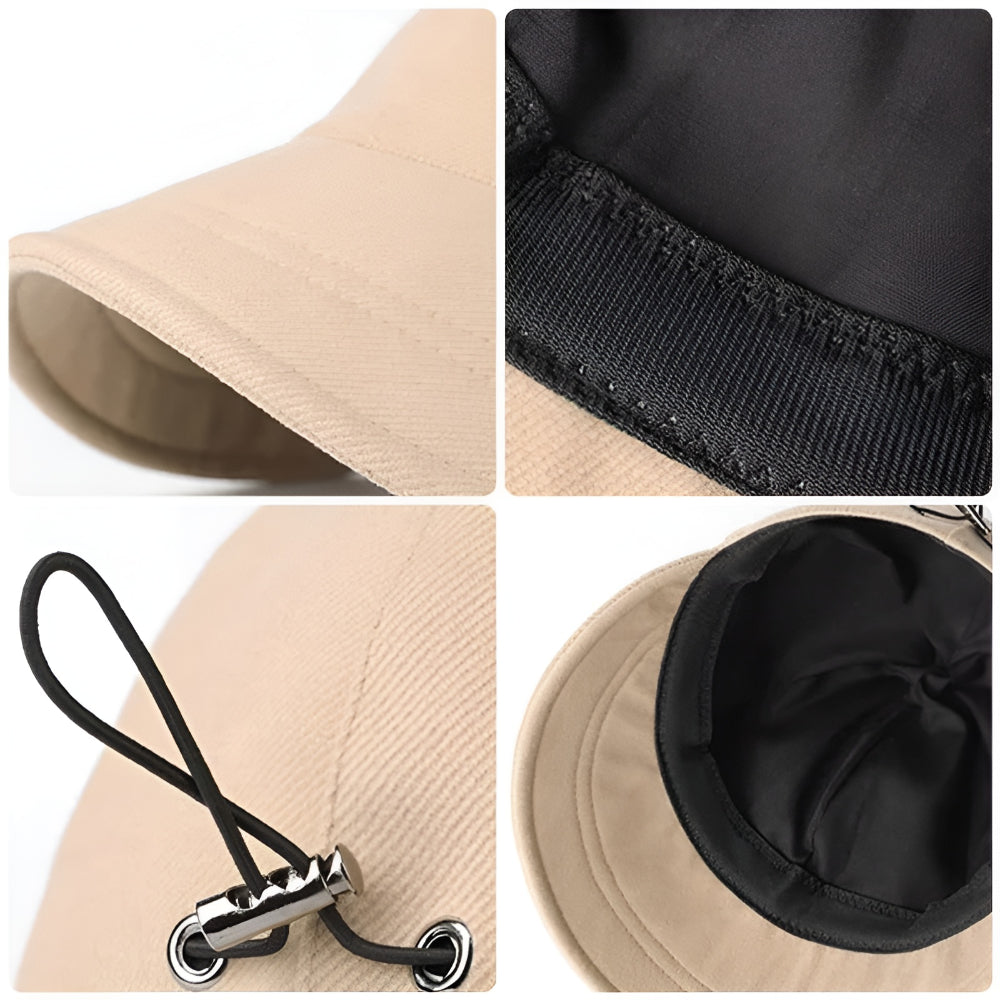 Dame solhat med UV-beskyttelse, bred skygge, foldbar