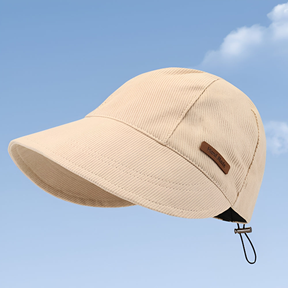 Dame solhat med UV-beskyttelse, bred skygge, foldbar