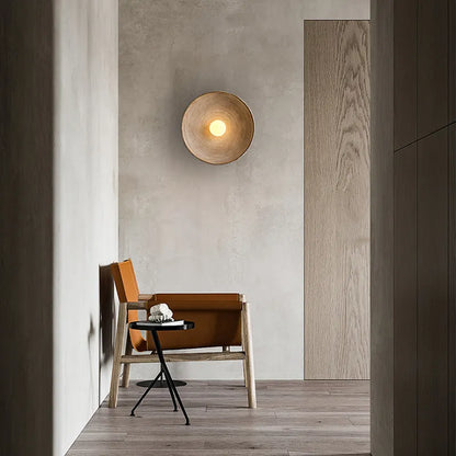 Applique da parete in legno rustico | Lampada da parete LED artigianale