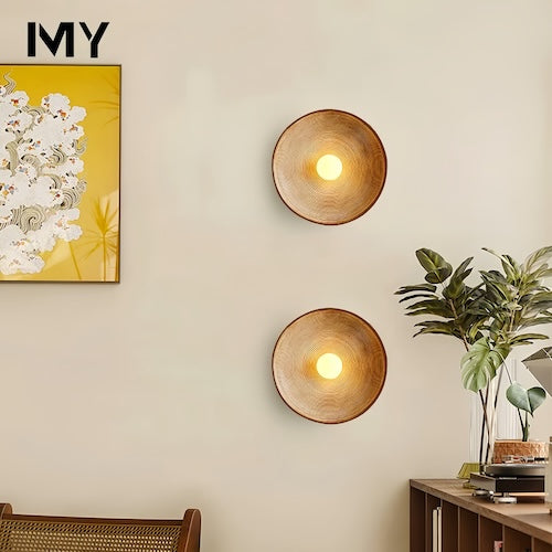 Rustic Wood Wall Sconce | Handcrafted LED Wall Light