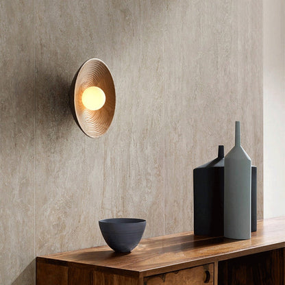 Applique da parete in legno rustico | Lampada da parete LED artigianale