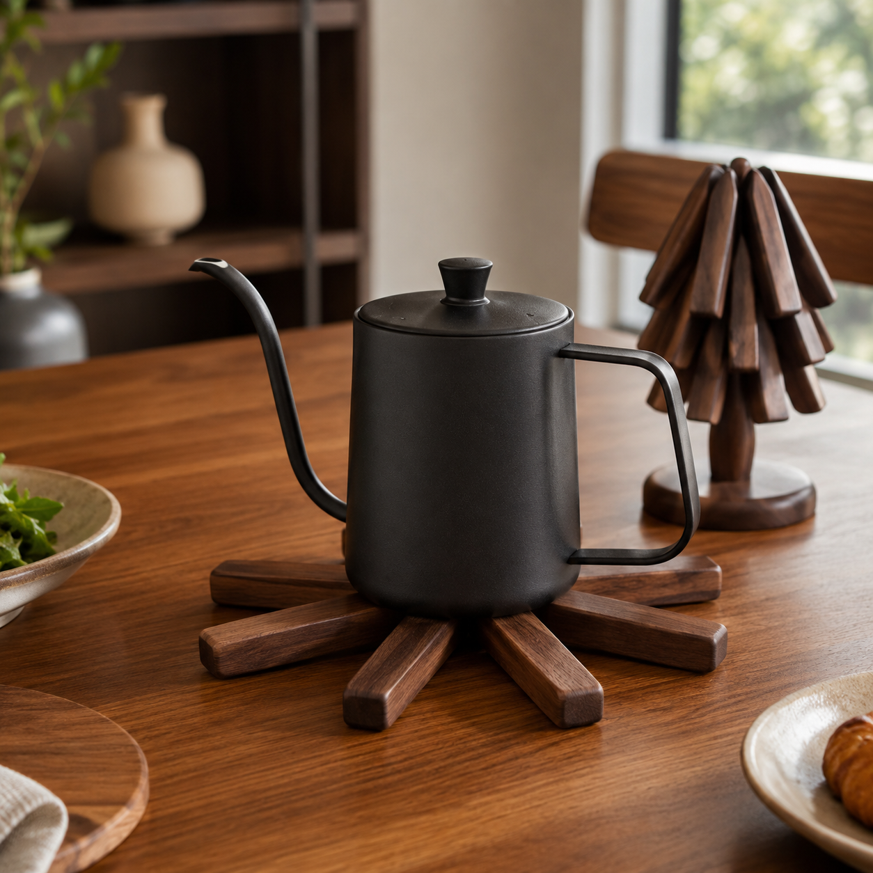Wooden Table Mat Foldable Decorative Unique Design