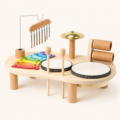 Musik-Entdecker-Spielstation aus Holz für Kleinkinder
