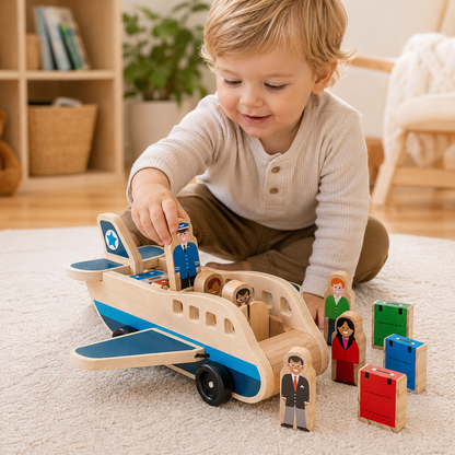 Montessori-træflylegetøj til småbørn, der kan skubbes og trækkes
