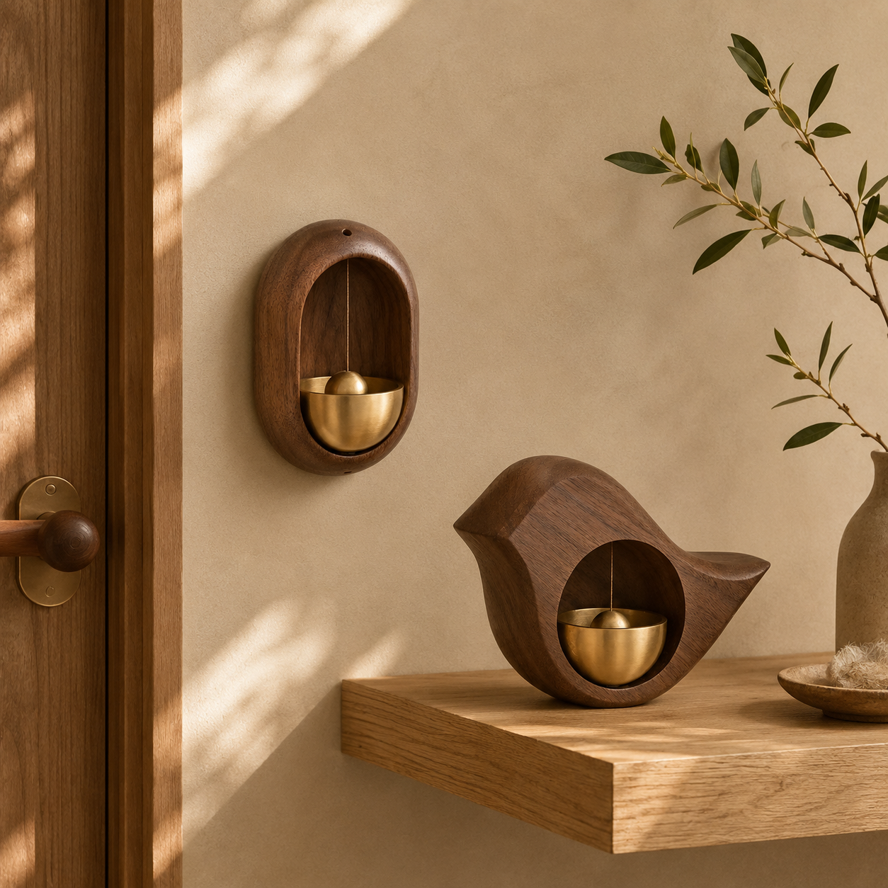 Wooden Doorbell Home Easy Install Design Decorative