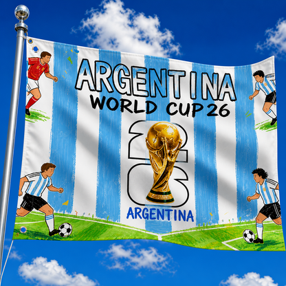 Decoración de jardín con bandera de Argentina para la Copa Mundial, pancarta exterior