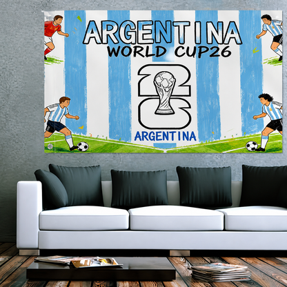 Decoración de jardín con bandera de Argentina para la Copa Mundial, pancarta exterior