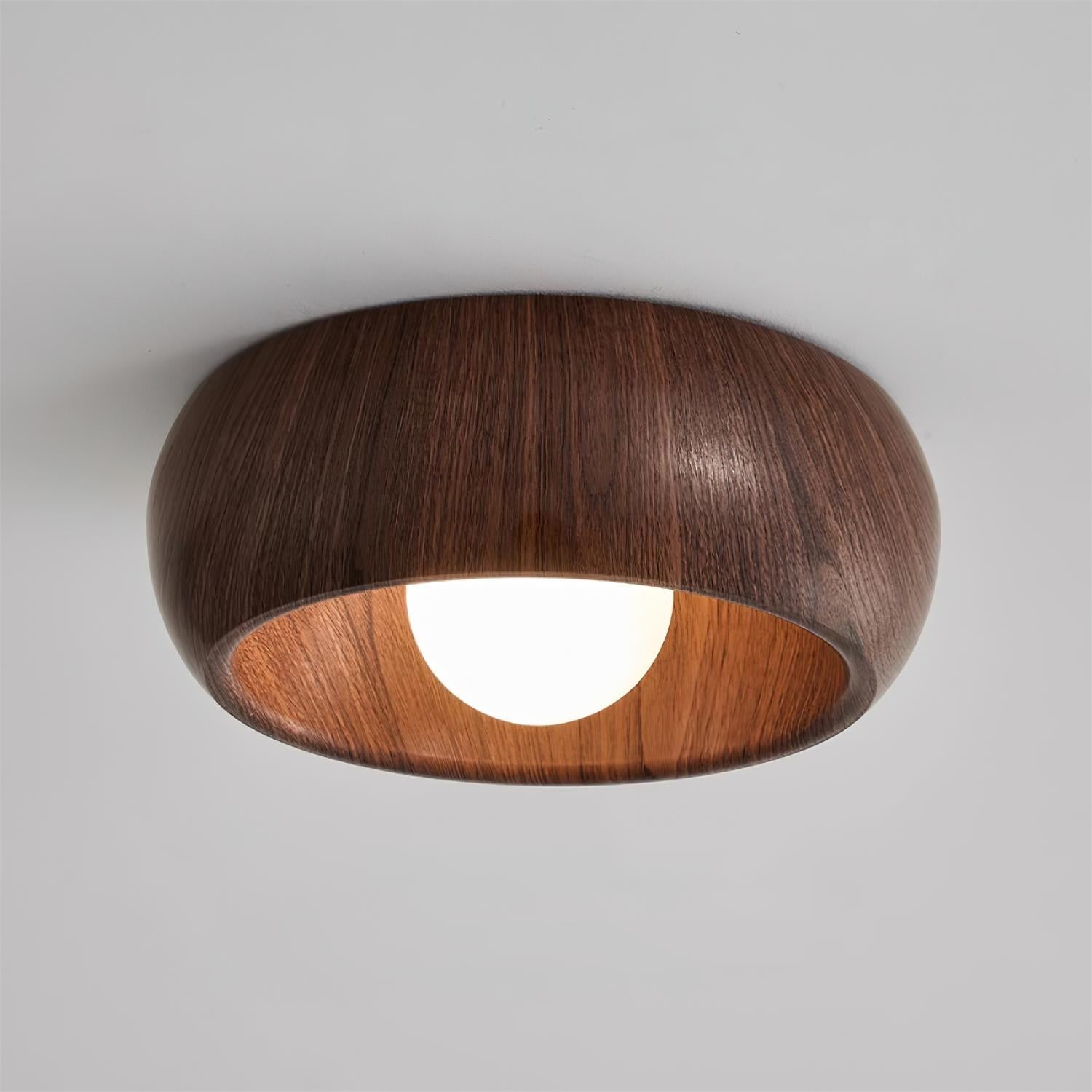 Albanora Ceiling Lamp | Minimalist Modern Wooden LED Fixture