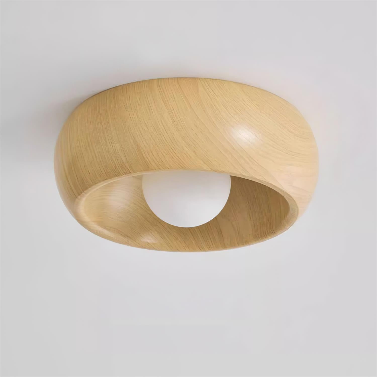 Albanora Ceiling Lamp | Minimalist Modern Wooden LED Fixture