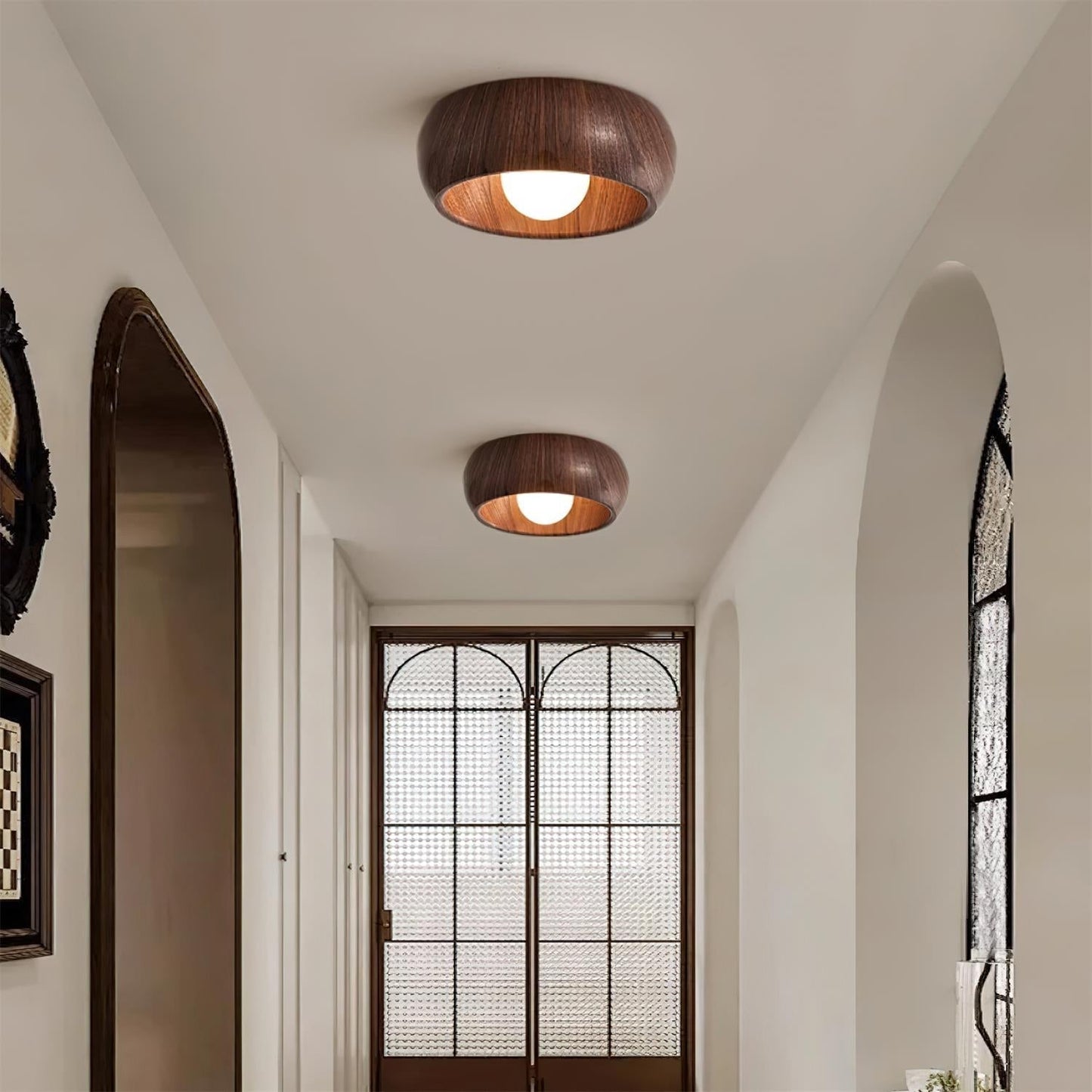 Lampada da soffitto Albanora | Lampada LED in legno moderna minimalista