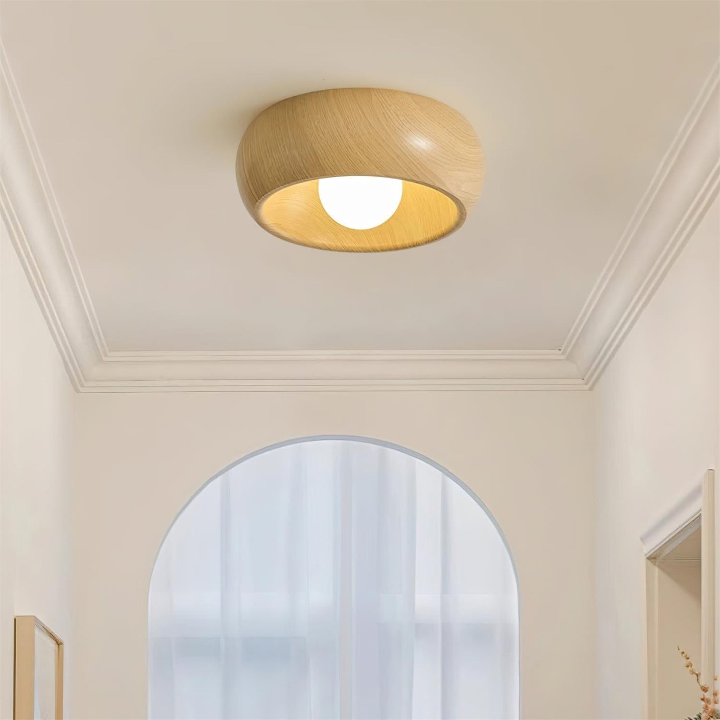Lampada da soffitto Albanora | Lampada LED in legno moderna minimalista