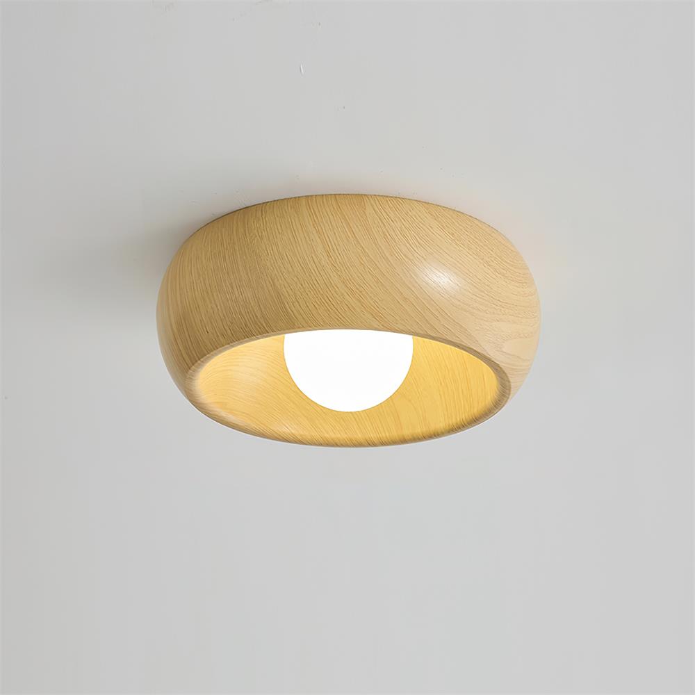 Albanora Ceiling Lamp | Minimalist Modern Wooden LED Fixture