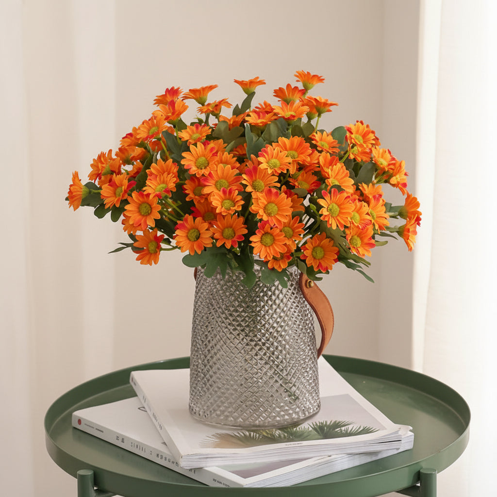 Ramo de margaritas artificiales para el Día de la Madre, centro de mesa decorativo
