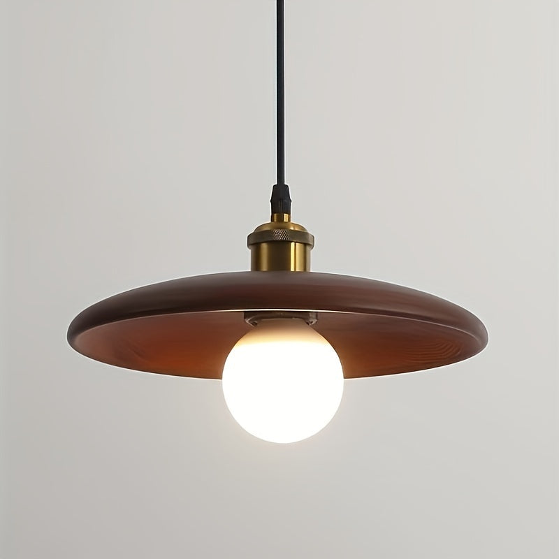 Moderne nordisk pendel i massivt træ | Skandinavisk loftslampe
