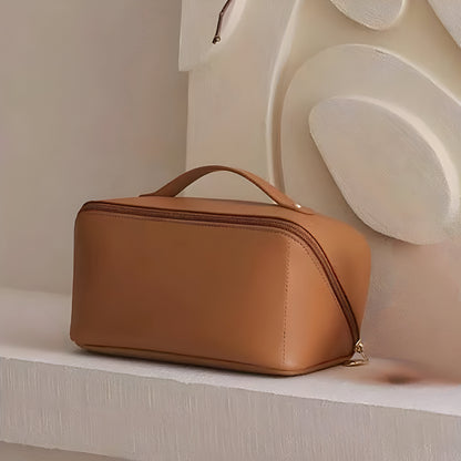 Borsa per trucchi Organizzatore da viaggio Custodia cosmetica in pelle sintetica Grande capacità