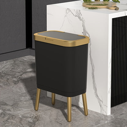 Coș de gunoi modern de 15L cu picioare ridicate | Coș elegant pentru bucătărie, living și baie