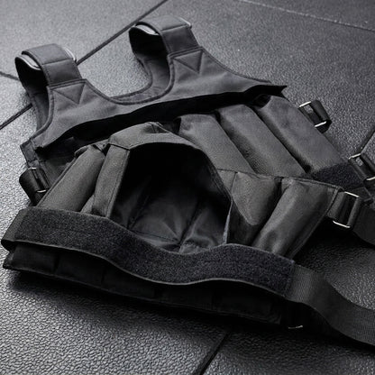 Adjustable Weight Vest Workout Mesh Reflective Pockets - Image 4