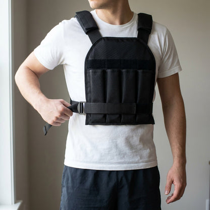 Adjustable Weight Vest Workout Mesh Reflective Pockets - Image 7