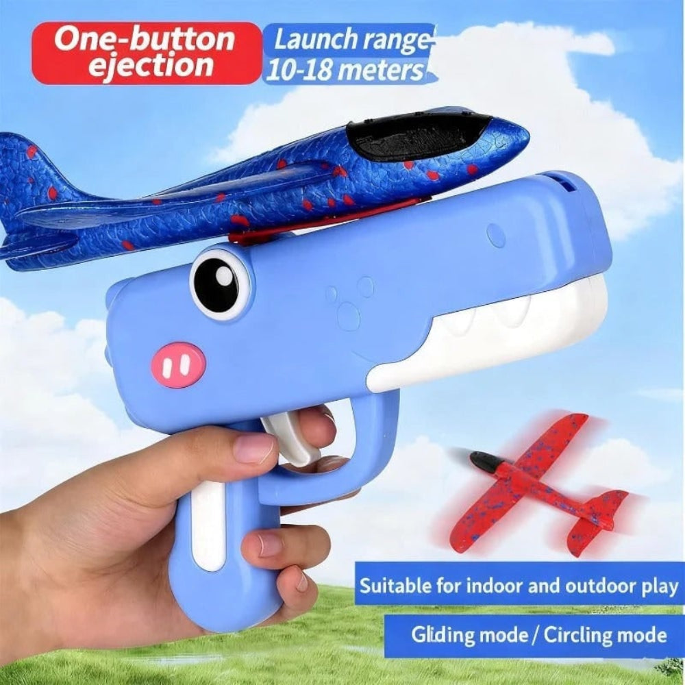 Airplane Launch Toy Catapult Glider Indoor Outdoor Fun - Image 2