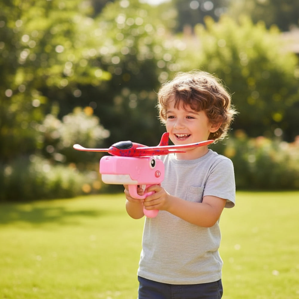 Airplane Launch Toy Catapult Glider Indoor Outdoor Fun - Image 7