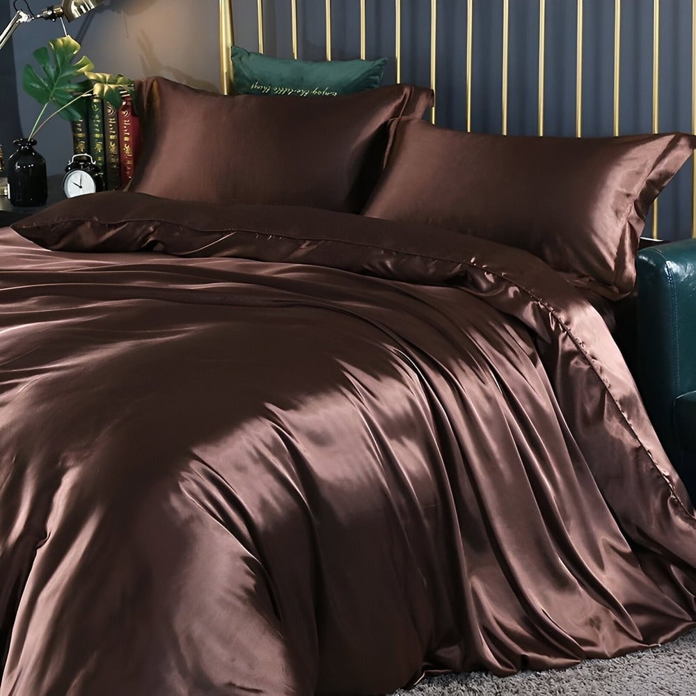 Antibacterial Silk Bedding Set Breathable Duvet Cover - Image 18